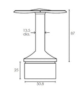 MOD 50 - ROUND 316 STAINLESS STEEL RAIL SUPPORT FIXED CURVED 135 Degrees SADDLE